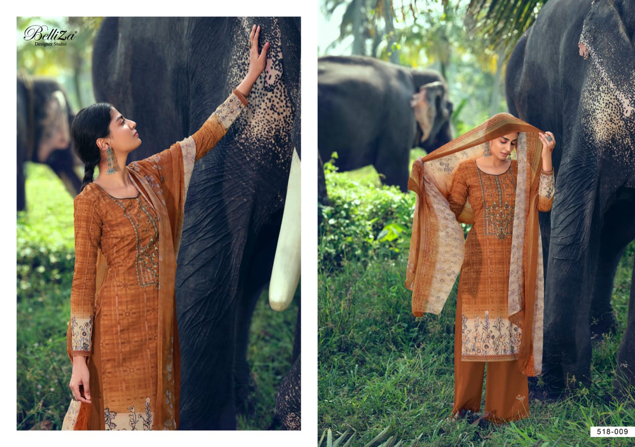Pure Lawn Cotton Classic Belliza Embroidered Shalwar / Plazo Suit