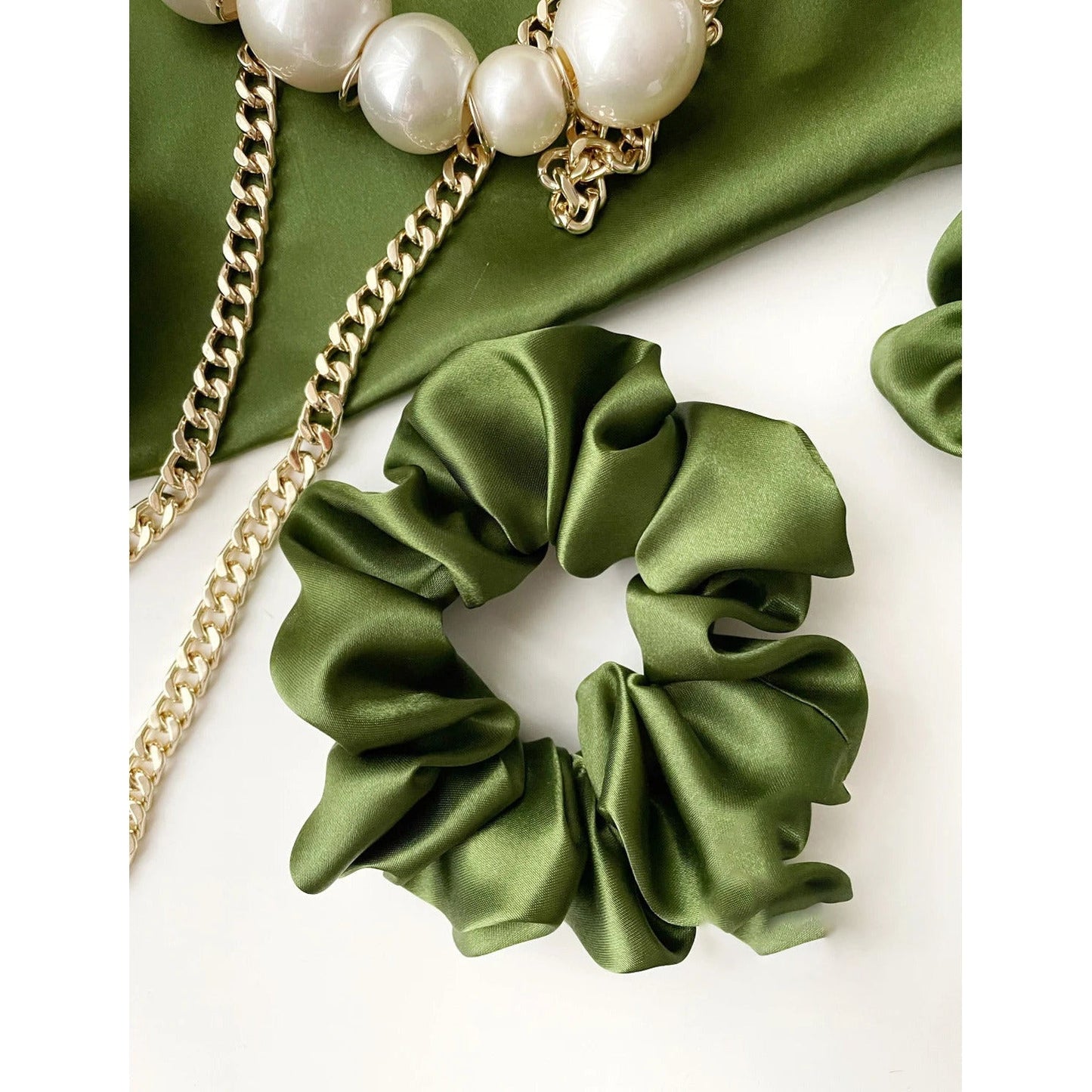 Olive Green Scrunchie