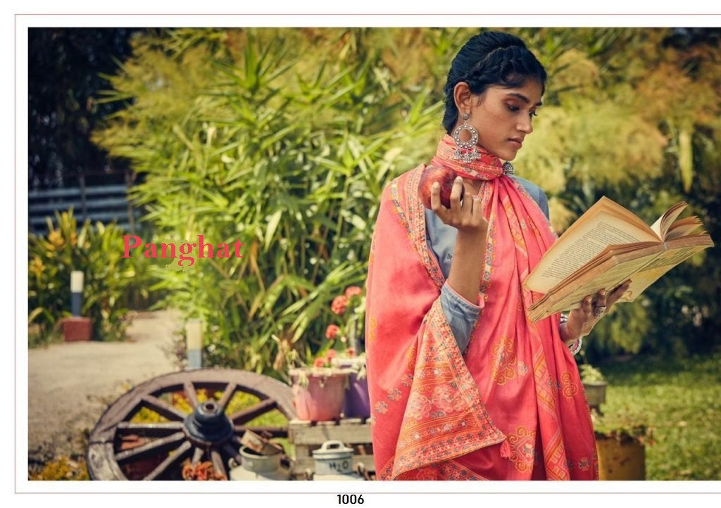 Panghat Designer Beautiful Classic Embroidered Plazo / Shalwar Suit