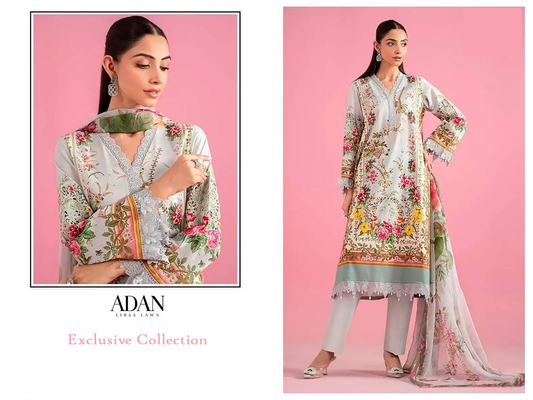 Adan Libas Pakistani Designer Stylish Embroidered Lawn Suit