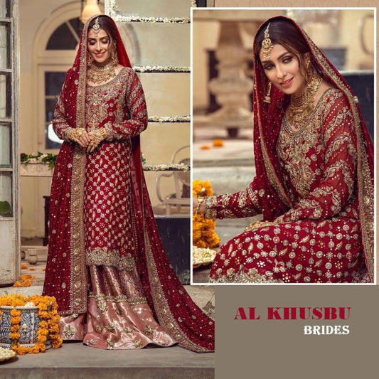 Al Khusbu Pakistani Designer Luxury Bridal Collection Wedding Dress