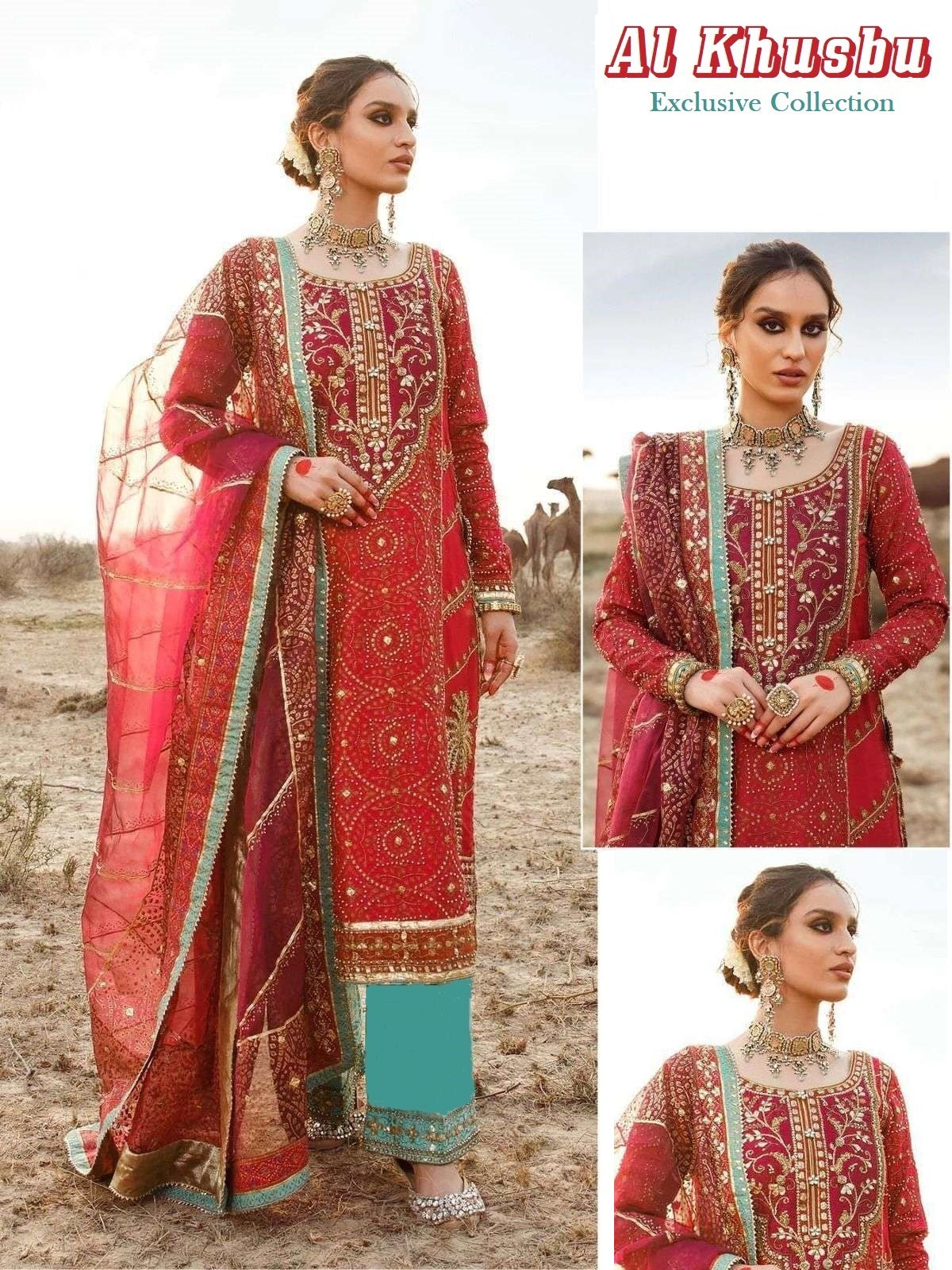 Al Khusbu Pakistani Designer Exclusive Wedding & Party Wear Suit