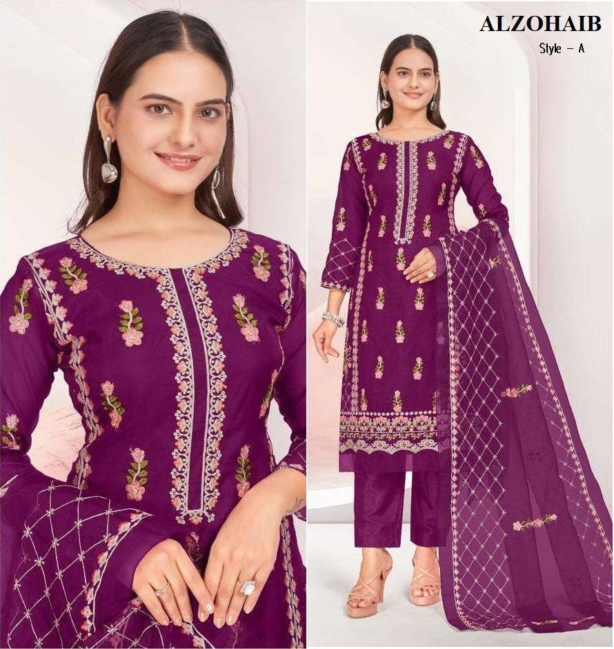 Al Zohaib Pakistani Designer Hit Embroidered Wedding Party Wear Dress