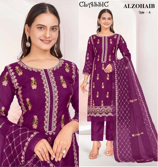 Al Zohaib Pakistani Designer Hit Embroidered Wedding Party Wear Dress