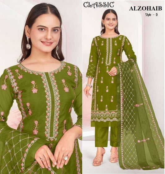 Al Zohaib Pakistani Designer Hit Embroidered Wedding Party Wear Dress