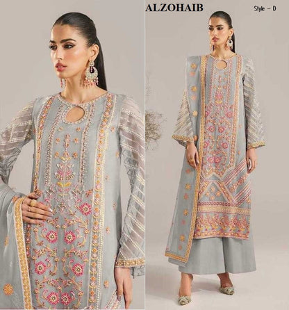 Al Zohaib Pakistani Designer Hit Embroidered Wedding Party Wear Dress