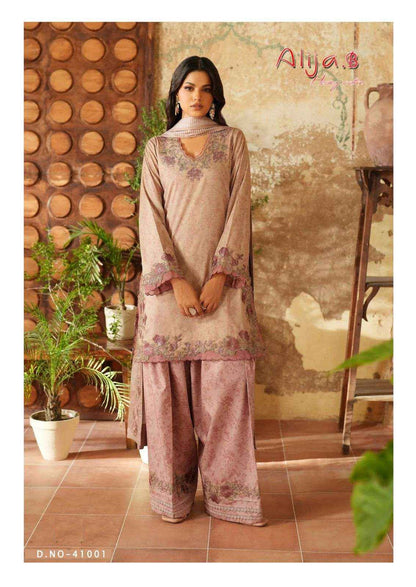Alija B Pakistani Designer Hit Pure Cotton Printed Shalwar Suit