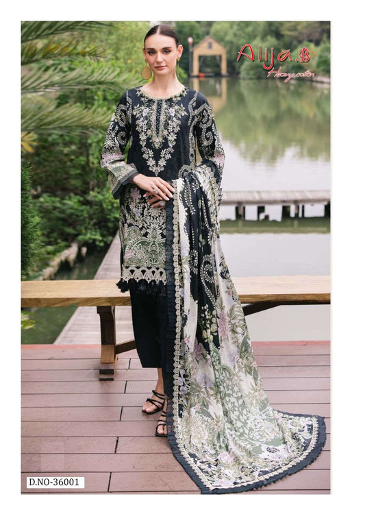 Alija B Pakistani Designer Hit Pure Cotton Printed Shalwar Suit