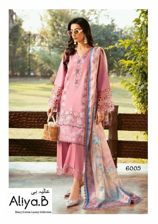 Aliya B Pakistani Designer Pure Cotton Printed Shalwar Suit