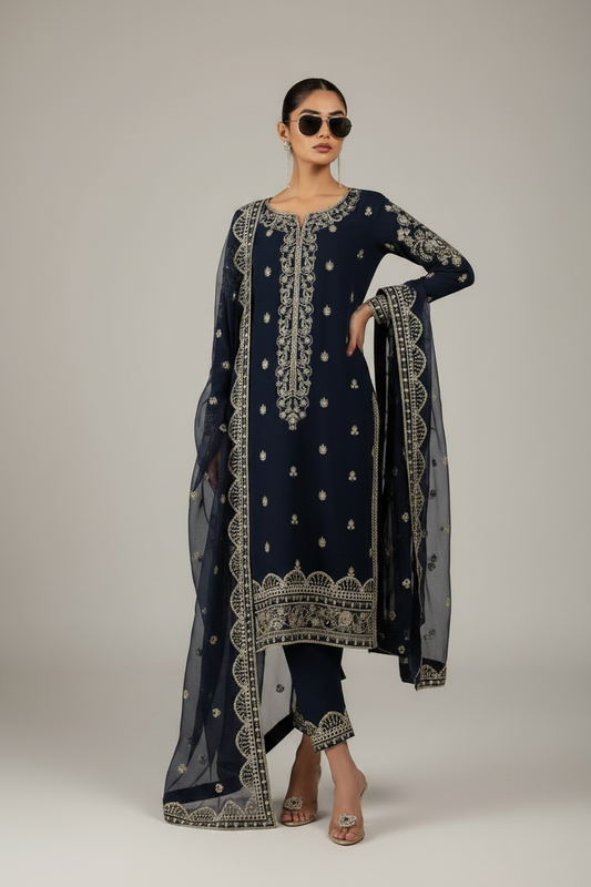 Anaya Exclusive Pakistani Designer Classic Hit Party Wear Dress