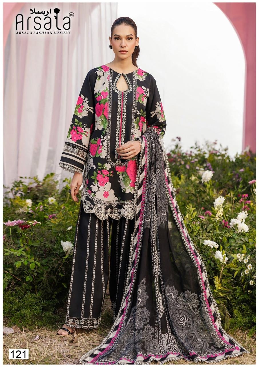 Arsala Pakistani Designer Hit Pure Cotton Printed Shalwar Suit