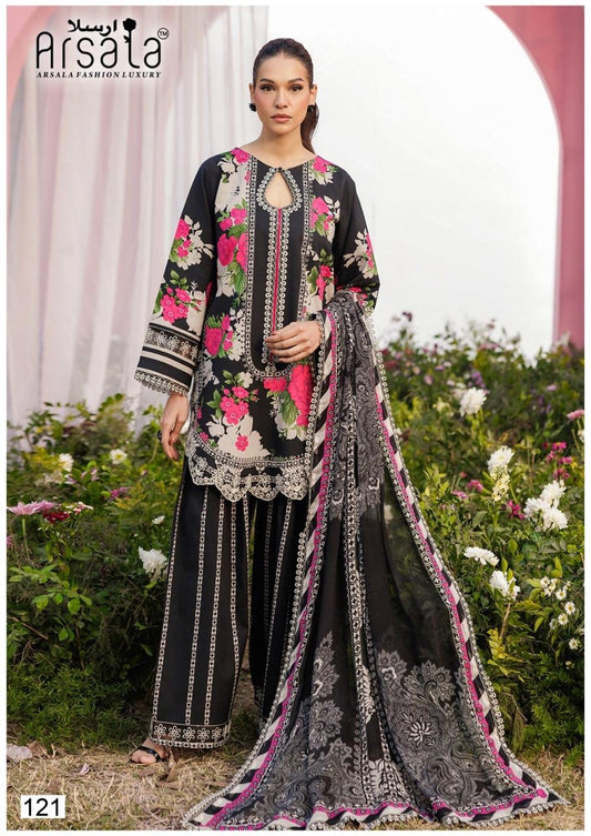 Arsala Pakistani Designer Hit Pure Cotton Printed Shalwar Suit