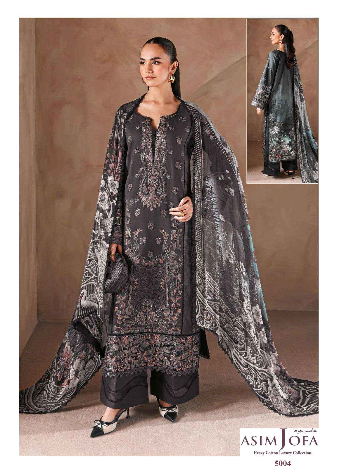 Asim Jofa Pakistani Designer Pure Cotton Printed Shalwar Suit