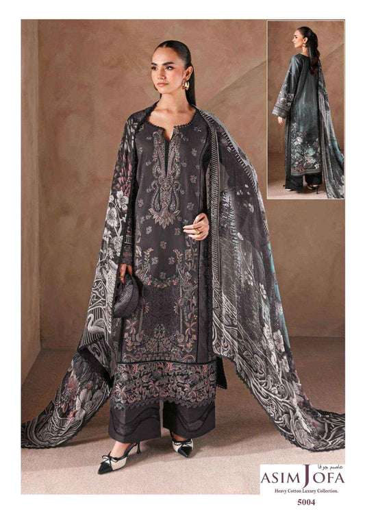 Asim Jofa Pakistani Designer Pure Cotton Printed Shalwar Suit