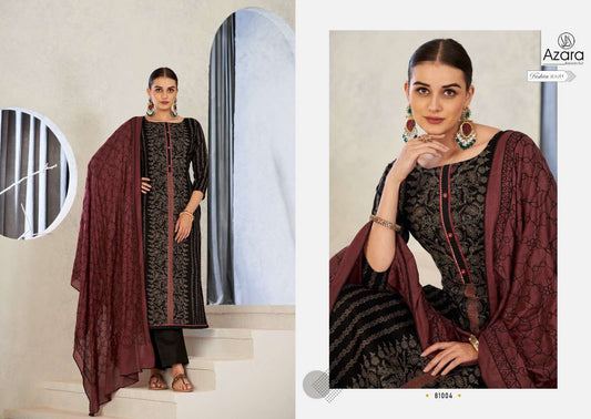 Azara Pakistani Designer Classic Pure Cotton Embroidered Suit