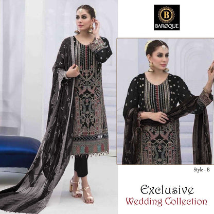 Baroque Exclusive Pakistani Designer Classic Wedding & Party Wear Suit