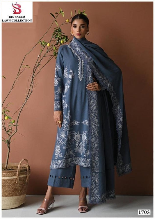 Bin Saeed Pakistani Designer Hit Printed Lawn Cotton Suit