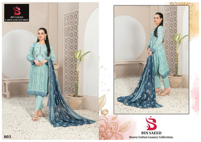 Bin Saeed Pakistani Designer Hit Printed Lawn Cotton Suit