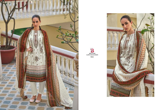 Bin Saeed Pakistani Designer Hit Embroidered Lawn Suit