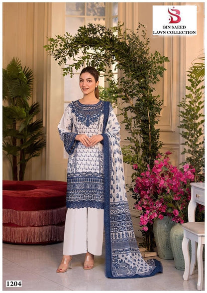 Bin Saeed Pakistani Designer Hit Printed Lawn Cotton Suit