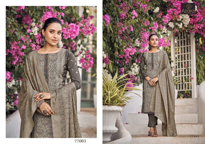 Azara Pakistani Designer Pure Cotton Embroidered Classic Shalwar Suit