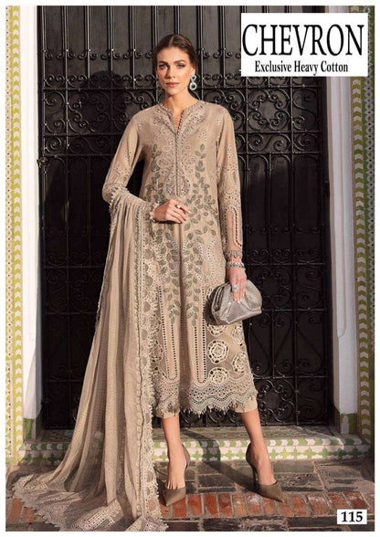 Chevron Pakistani Designer Pure Lawn Cotton Printed Suit