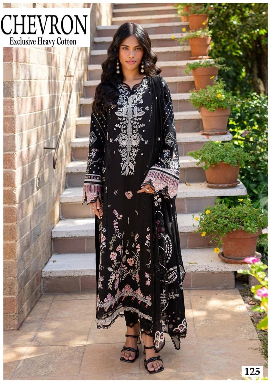 Chevron Pakistani Designer Pure Lawn Cotton Printed Suit