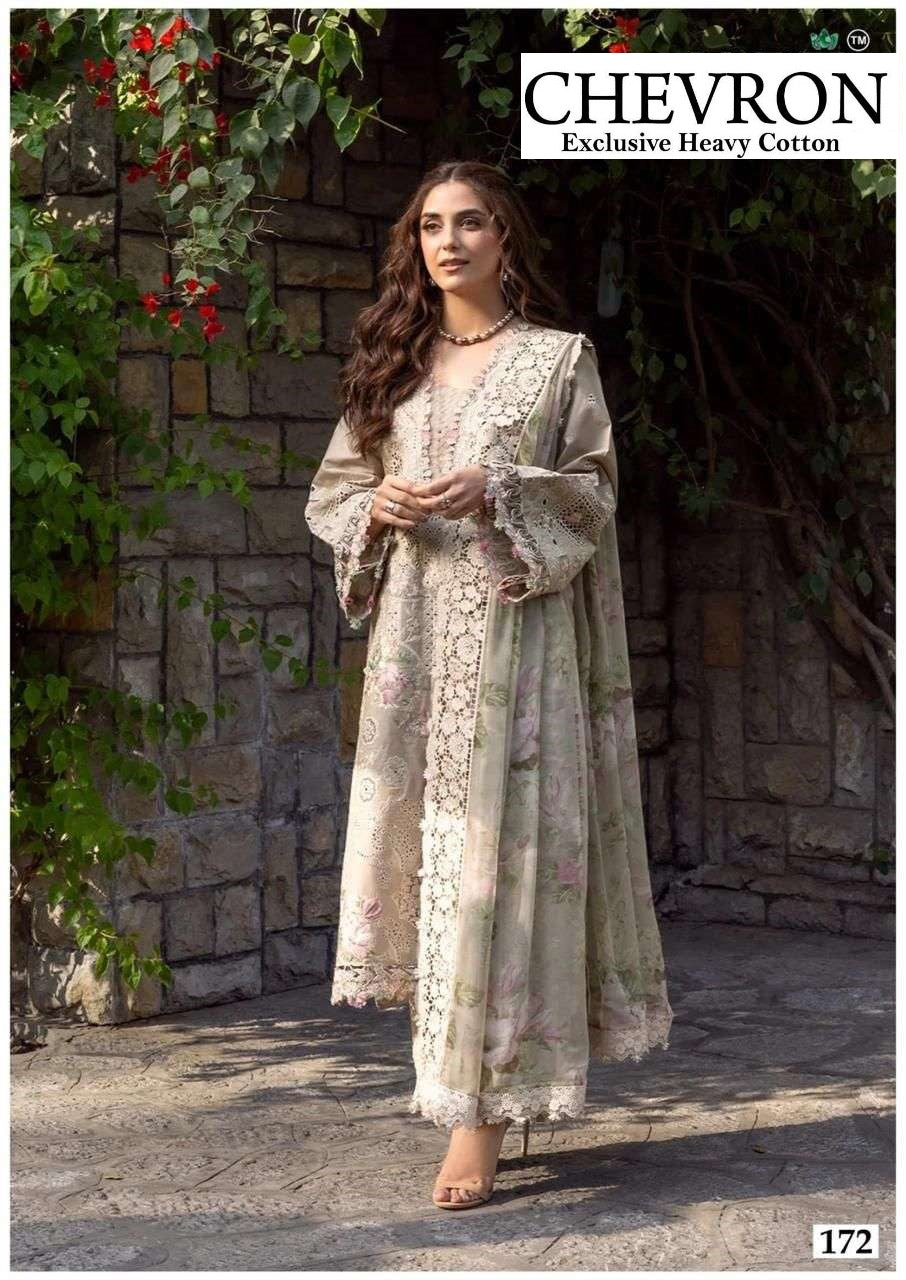Chevron Pakistani Designer Pure Lawn Cotton Printed Suit