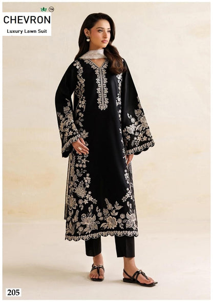Chevron Pakistani Designer Pure Lawn Cotton Printed Suit
