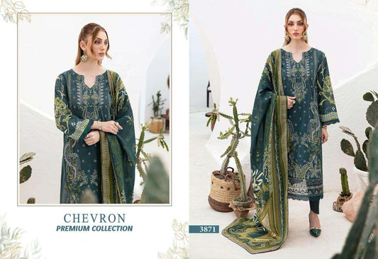 Chevron Pakistani Designer Pure Lawn Embroidered Lawn Suit