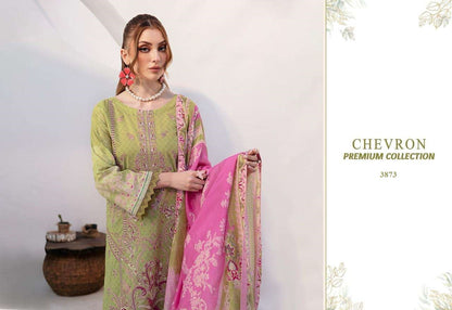 Chevron Pakistani Designer Pure Lawn Embroidered Lawn Suit