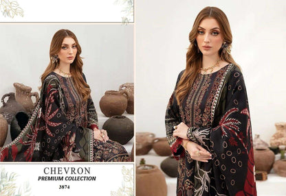 Chevron Pakistani Designer Pure Lawn Embroidered Lawn Suit