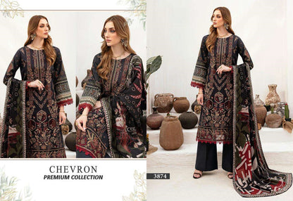 Chevron Pakistani Designer Pure Lawn Embroidered Lawn Suit