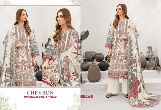 Chevron Pakistani Designer Pure Lawn Embroidered Lawn Suit