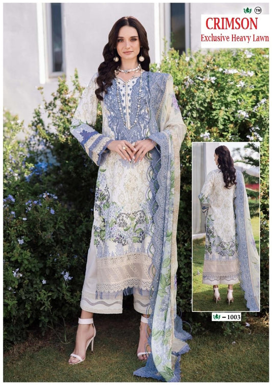 Crimson Pakistani Designer Hit Cotton Printed Suit