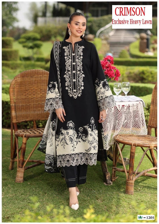 Crimson Pakistani Designer Hit Cotton Printed Suit