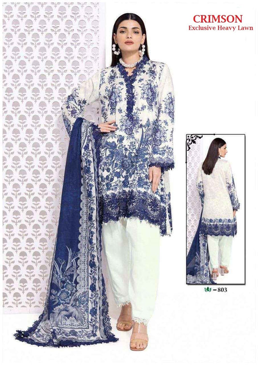 Crimson Pakistani Designer Hit Cotton Print Suit