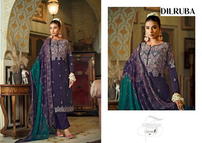 Dilruba Pakistani Designer Pure Cotton Mirror Work Shalwar Suit