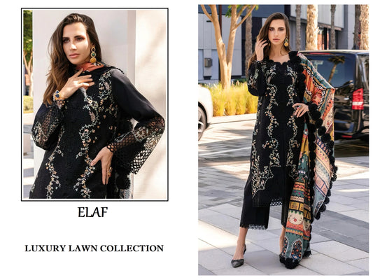 Elaf Pakistani Designer Luxury Hit Embroidered Lawn Suit