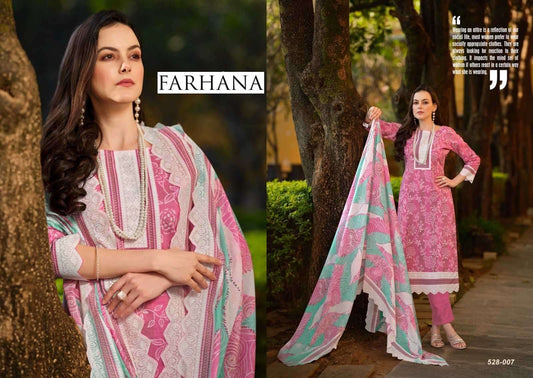 Farhana Pakistani Designer Pure Cotton Printed Shalwar Suit