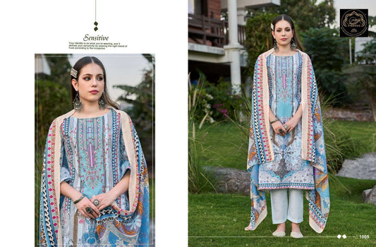 Firdous Exclusive Pakistani Designer Pure Cotton Embroidered Suit