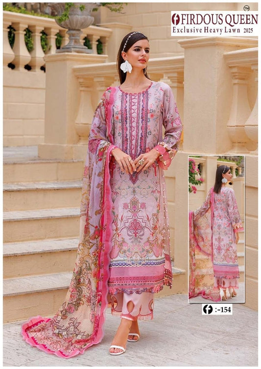 Firdous Pakistani Designer Printed Heavy Lawn Shalwar Suit