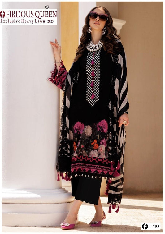 Firdous Pakistani Designer Printed Heavy Lawn Shalwar Suit