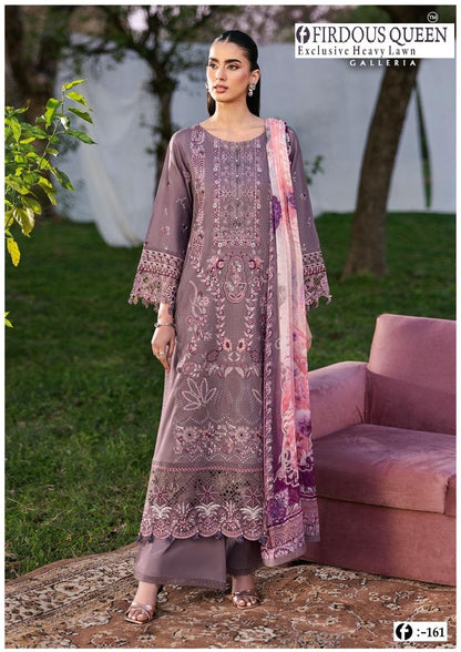 Firdous Pakistani Designer Printed Heavy Lawn Shalwar Suit
