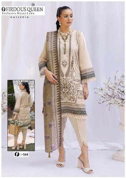 Firdous Pakistani Designer Printed Heavy Lawn Shalwar Suit
