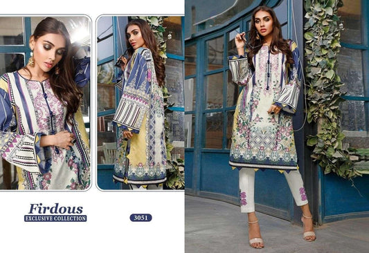 Firdous Exclusive Pakistani Designer Embroidered Lawn Suit