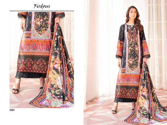 Firdous Exclusive Pakistani Designer Hit Embroidered Lawn Suit