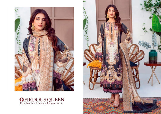 Firdous Exclusive Pakistani Designer Embroidered Lawn Suit