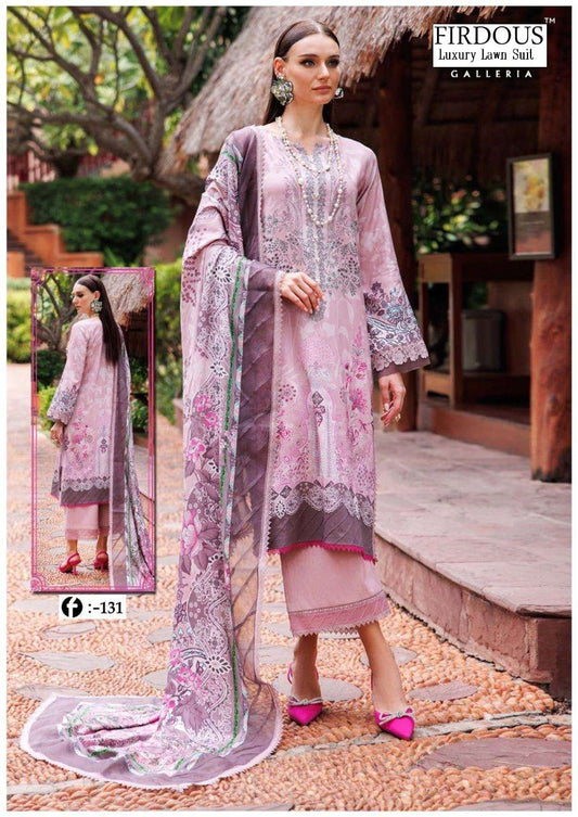 Firdous Pakistani Designer Printed Heavy Lawn Shalwar Suit