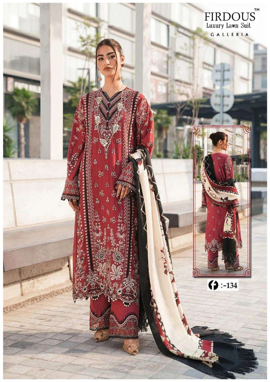 Firdous Pakistani Designer Printed Heavy Lawn Shalwar Suit